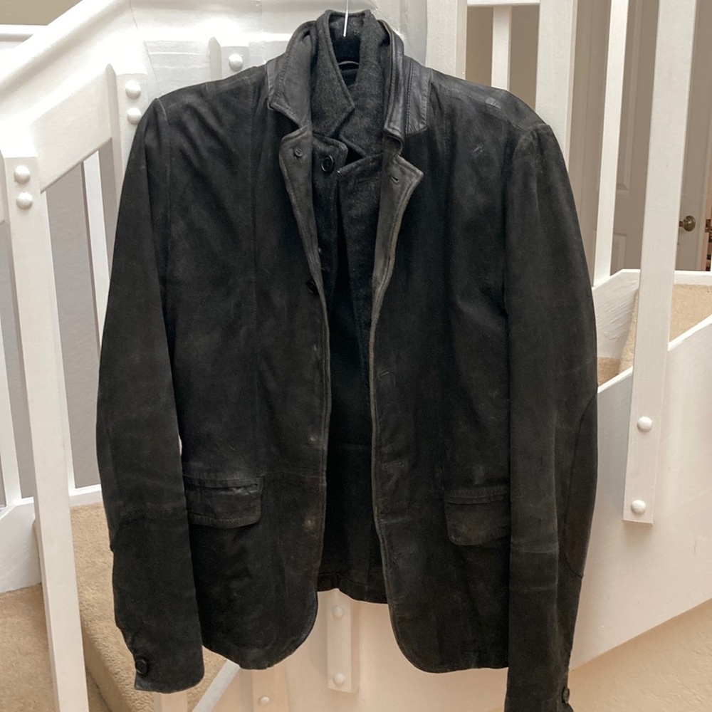 Allsaints Survey Leather Blazer